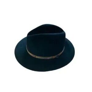Vintage Bobby Lee Black Fedora Hat 100% Fur Felt - Unisex
